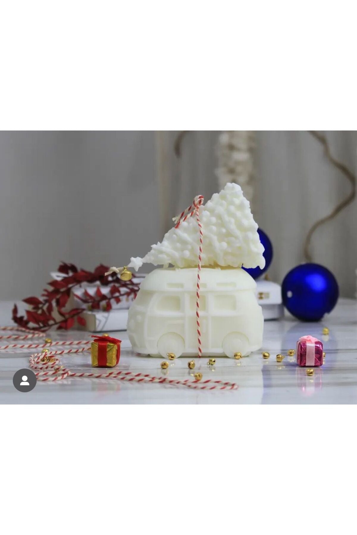 yılbaşı arabasıyeni yıl minik araba chirismas + Çam Ağacı Kahve Renk Dekoratif