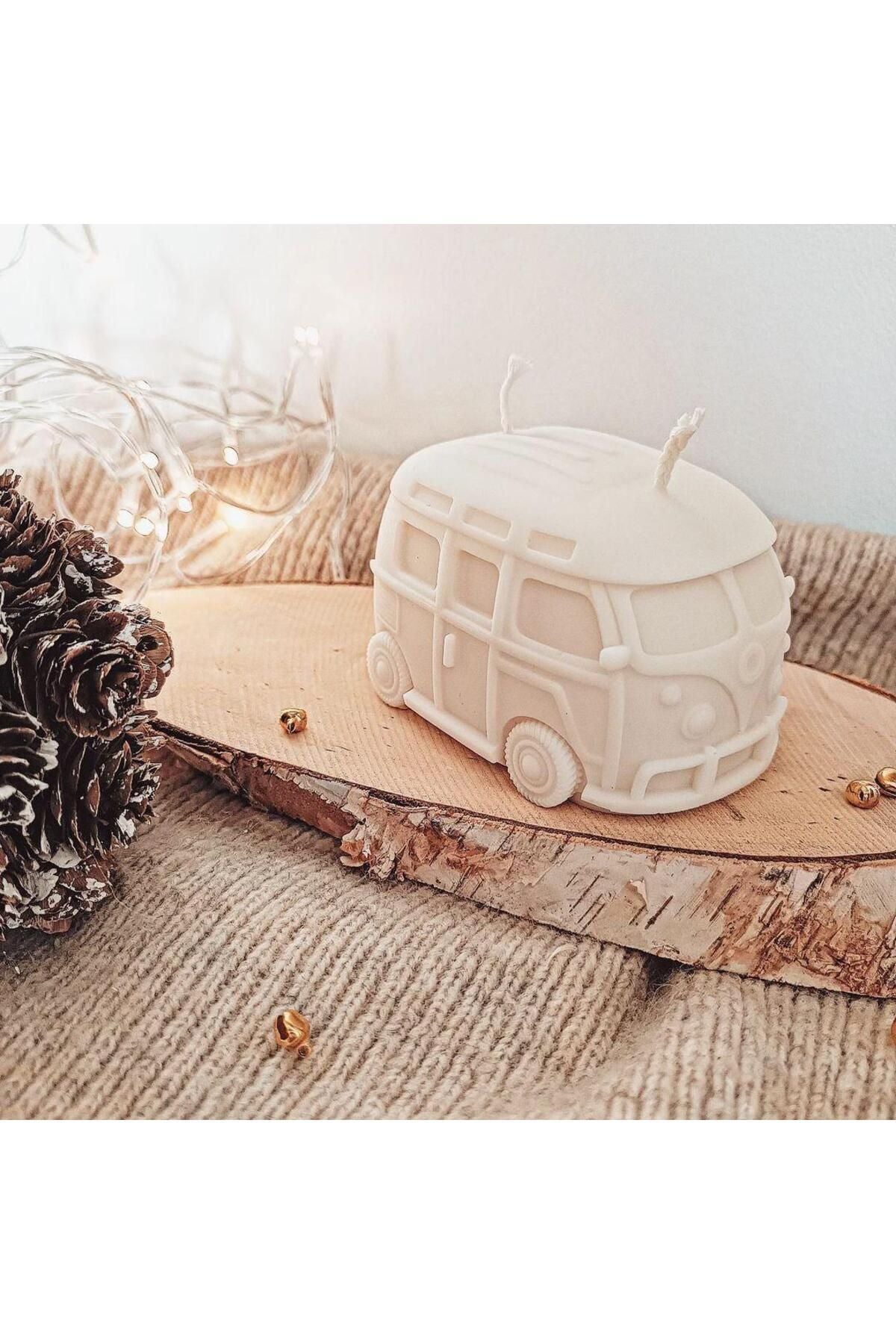 Yılbaşı arabasıyeni yıl minik araba chirismas Beyaz Renk Dekoratif