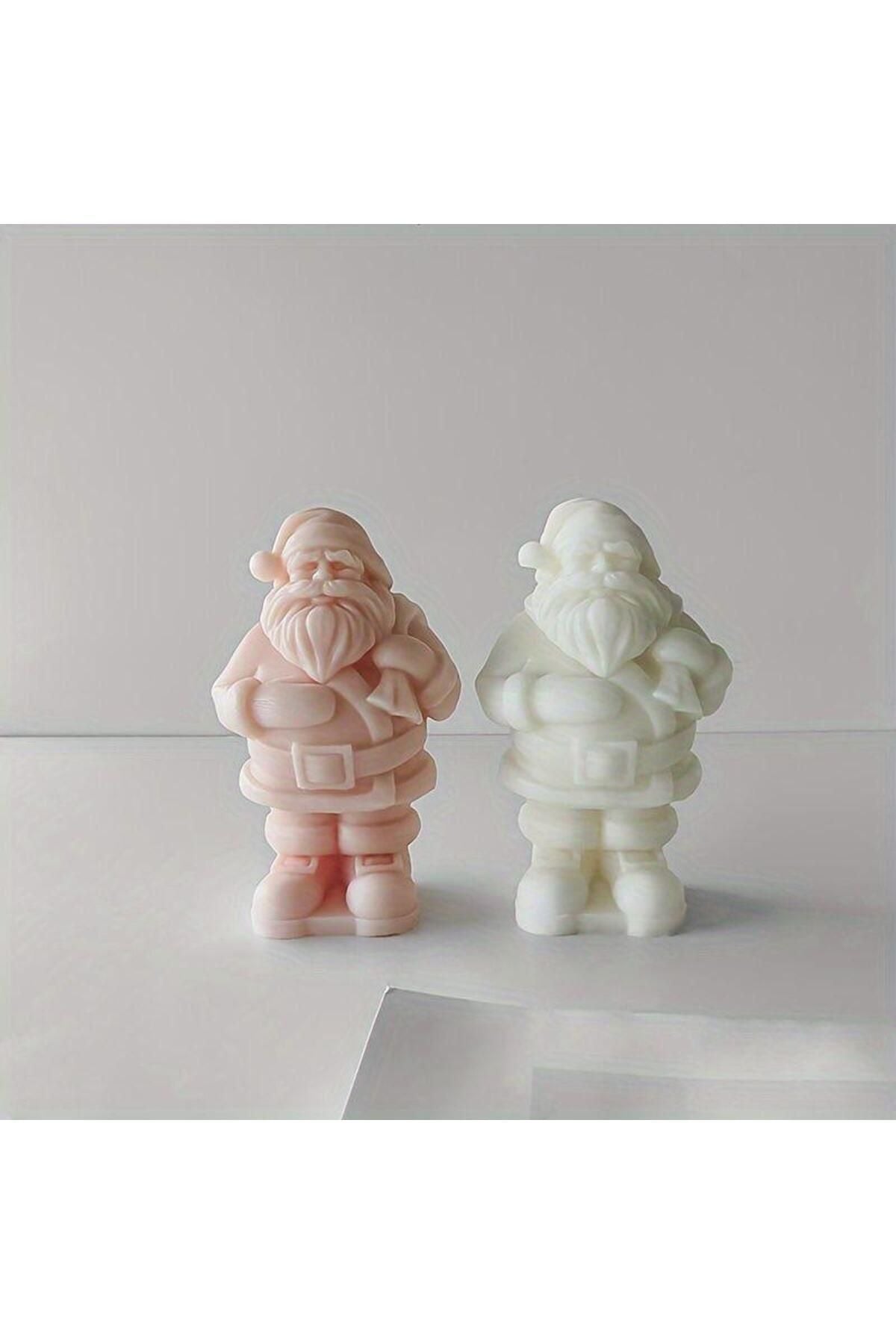 Noel Baba Yeniyıl Yılbaşı Chirismas Kahve Renk Dekoratif Mum