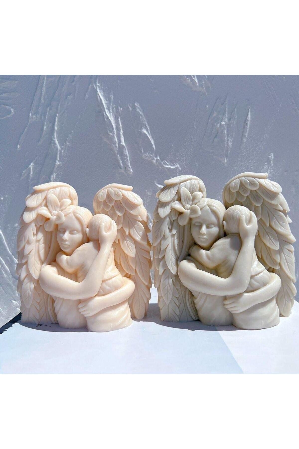 Dekoratif Melek Anne Mum Pembe Anneler Gününe Özel Tekli Mum