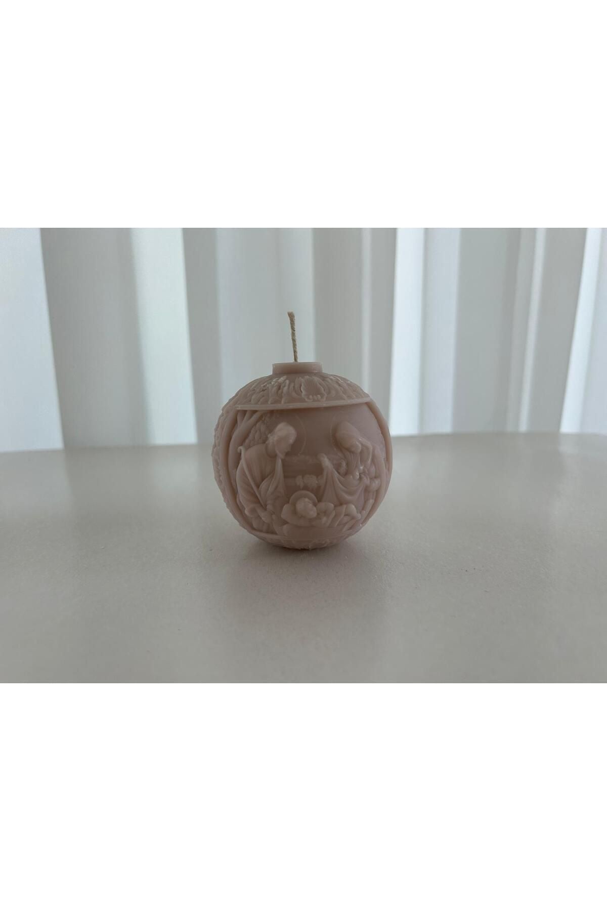 Hz Maryam Ve Çoçuk Model Açık Kahve Renk Dekoratif Mum Candle