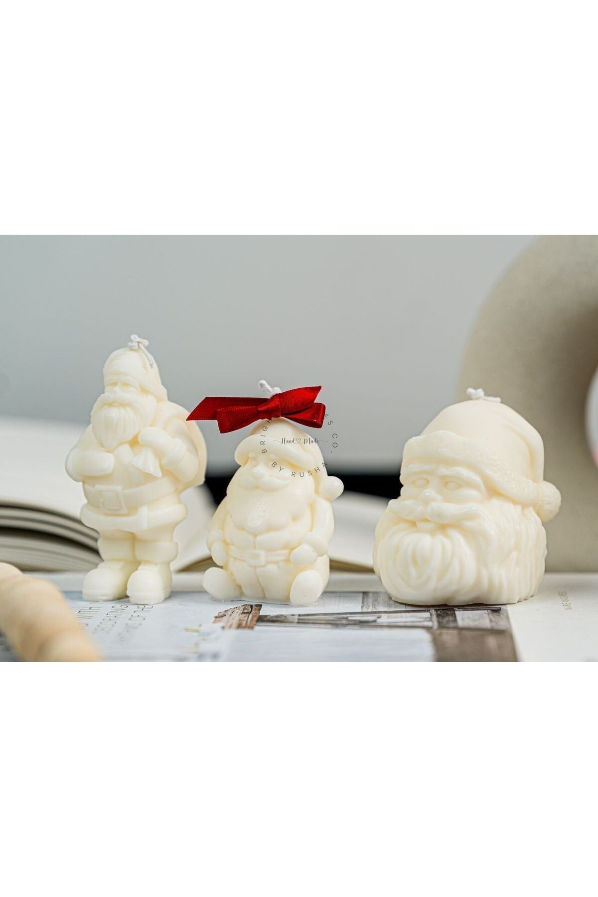 Babanoel Noel Baba Yıl başı Yeni Yıl Desenli Beyaz Renk