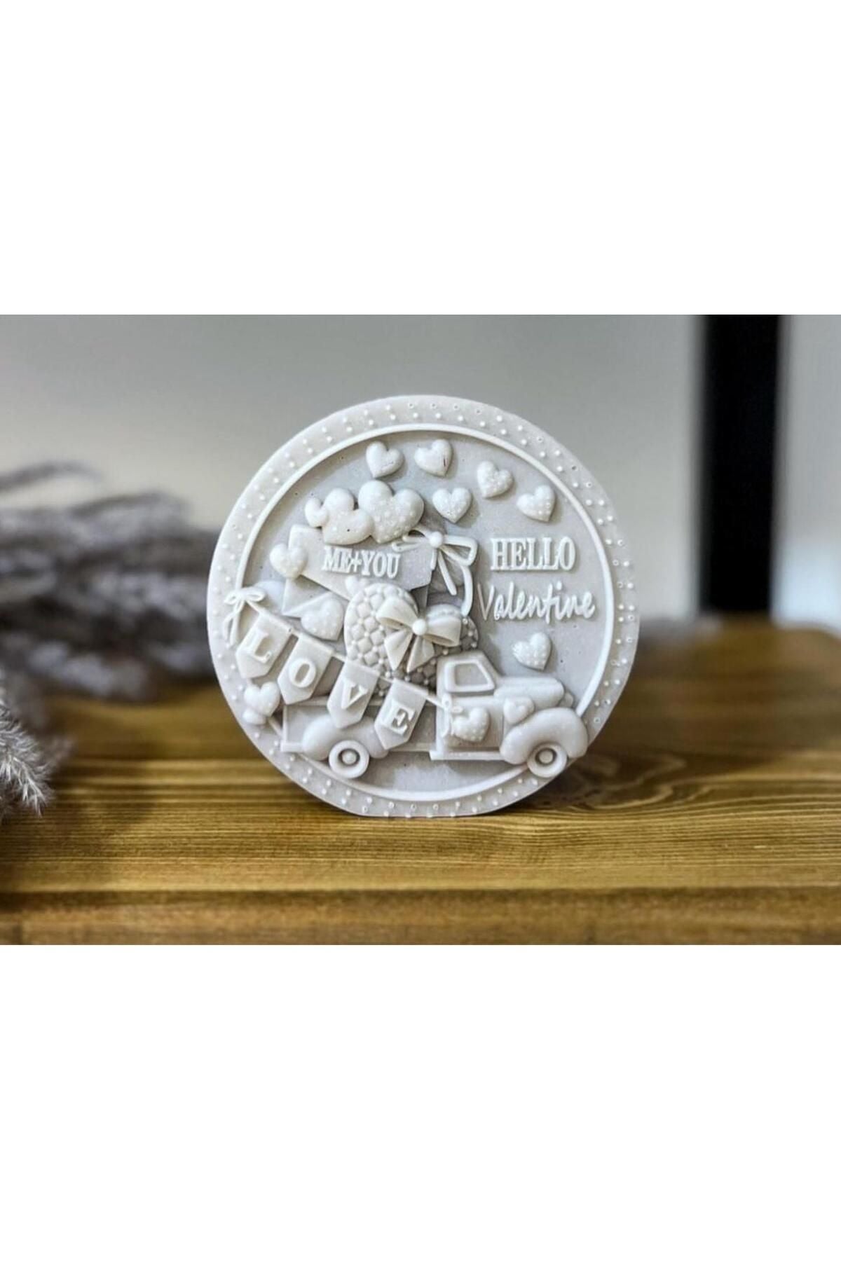 Dekoratif Sevgililer mum Beyaz Renk tekli sevgiler Mum suz