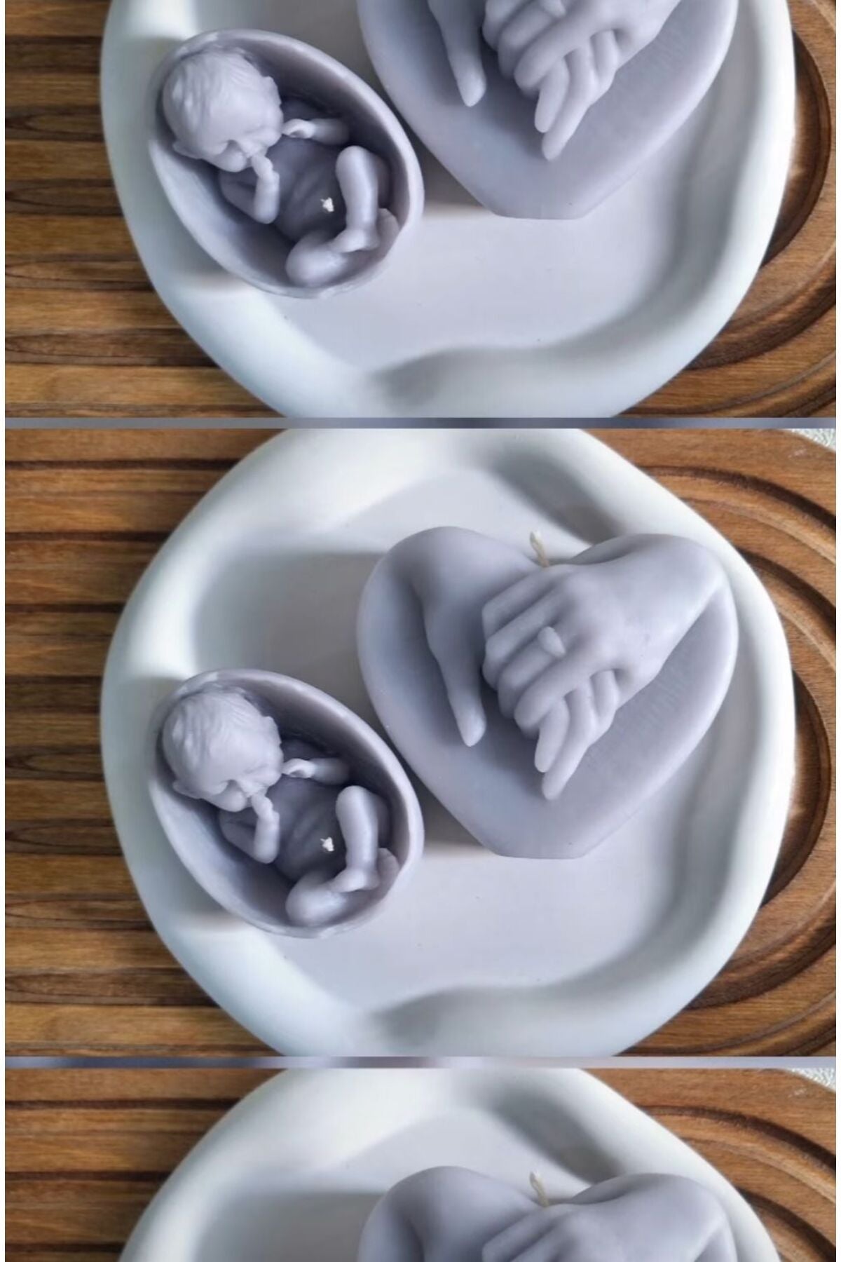 Bebek Mum Kahve Renk Dekoratif Mum