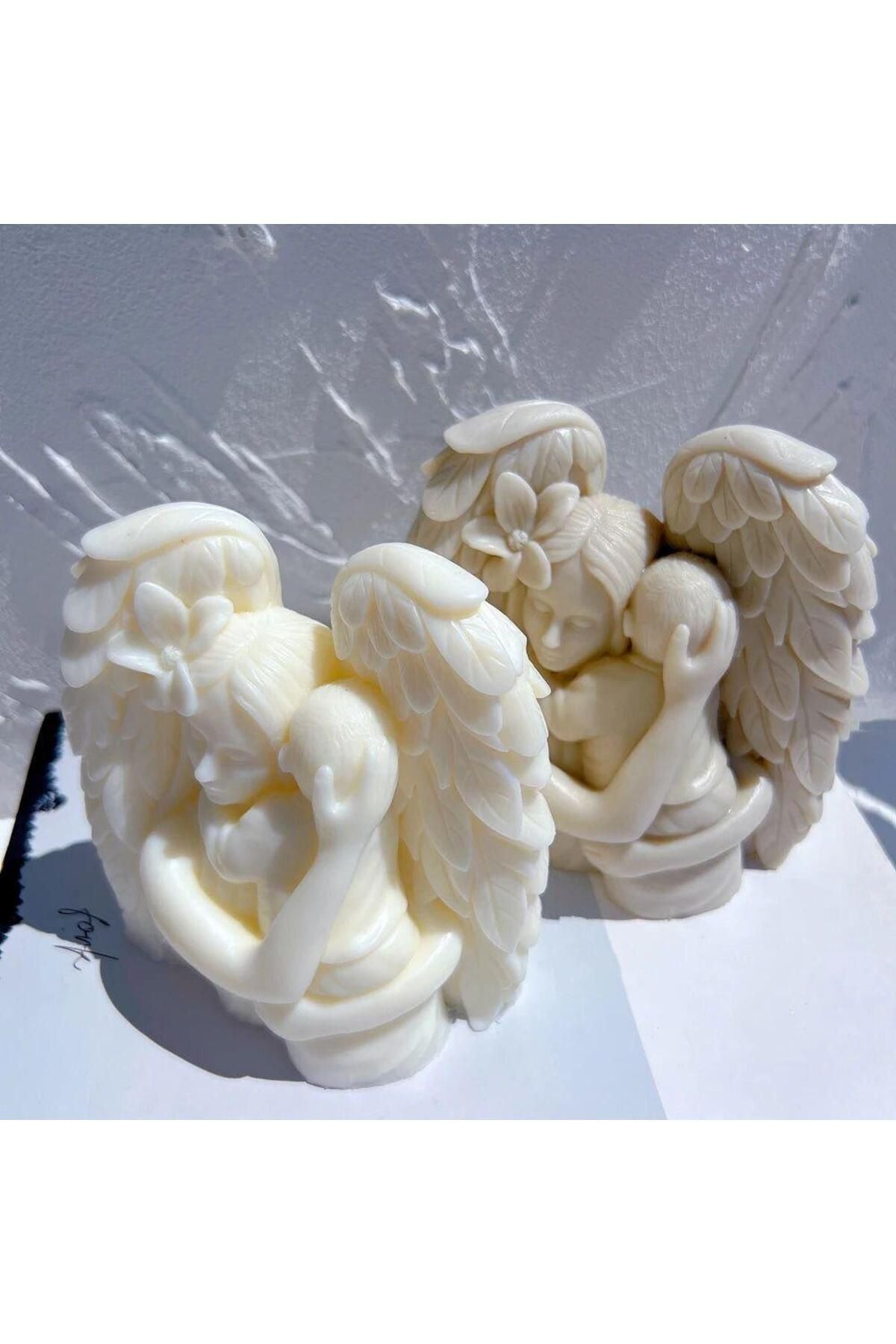 Anne Çoçuk Melek kahve Renk Desenli