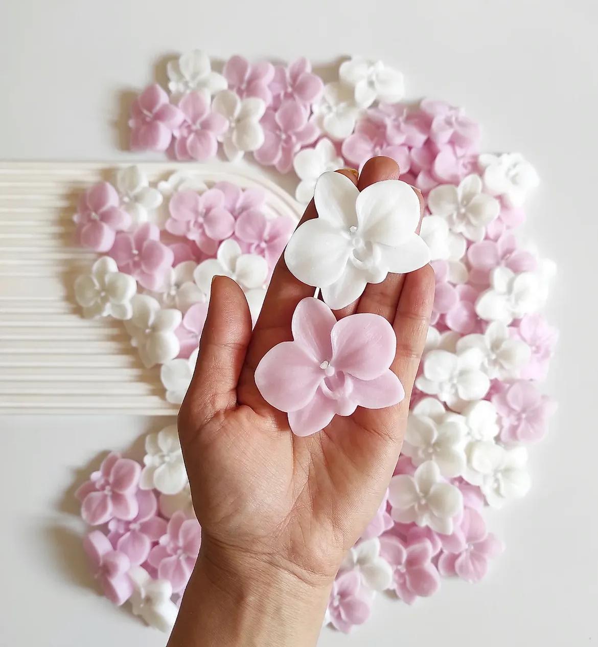 5'li Pembe Orkide gül Pembe Renk