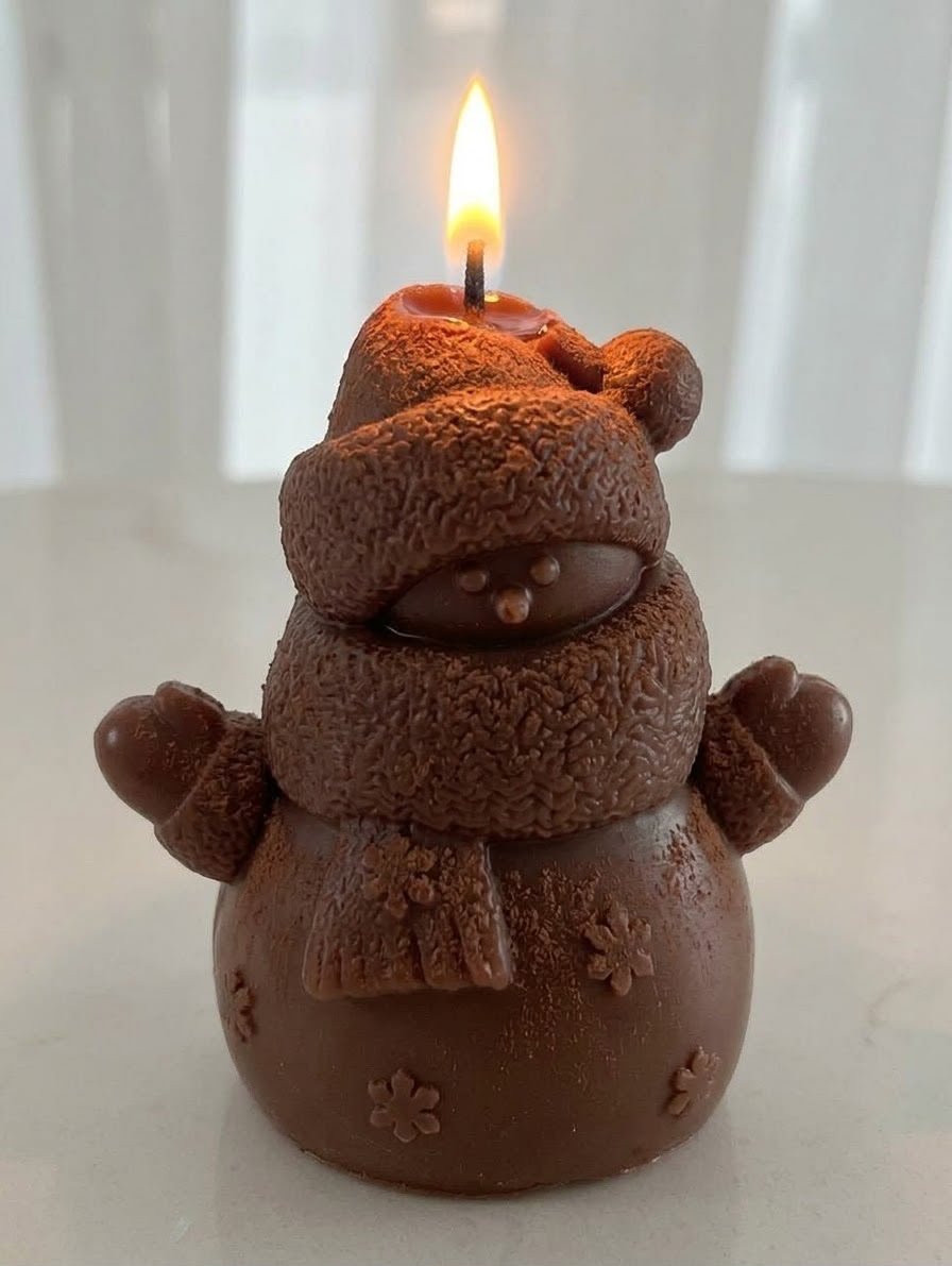 Kardan Adam Yılbaşı Noel Baba Mum yeniyıl Beyaz Renk