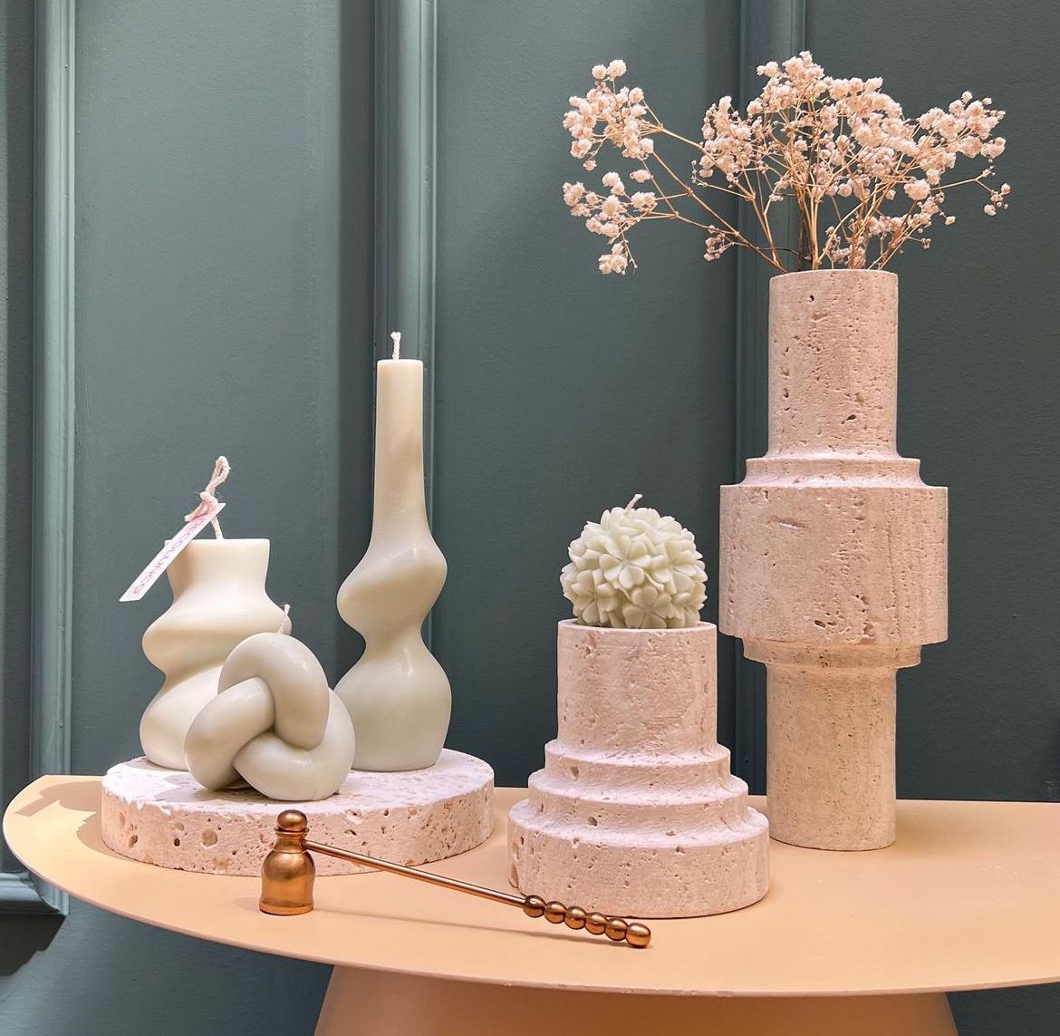 Dekoratif Luks mum Duyum Model Beyaz Renk 100 tekli Mum