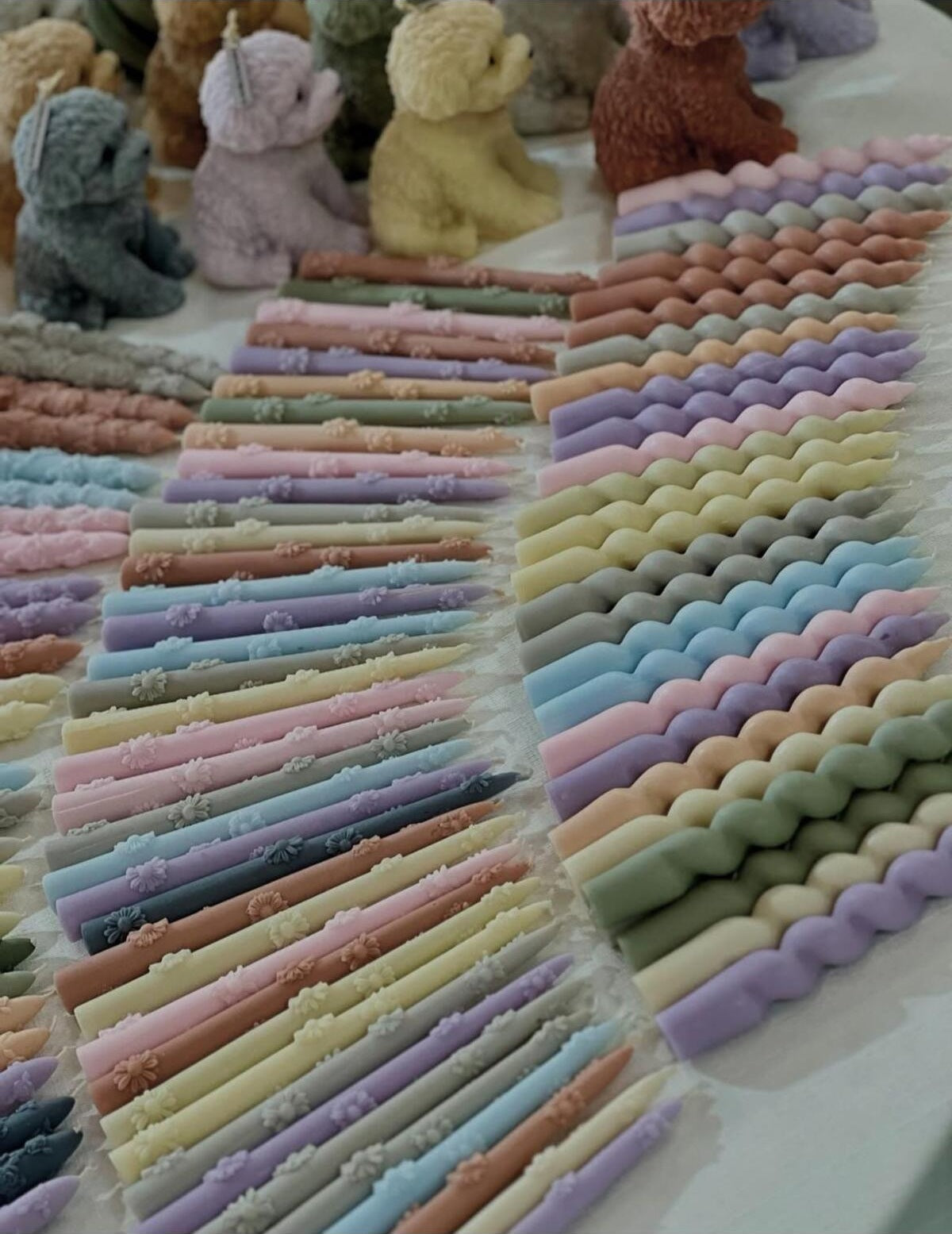 Dekoratif Burgu Şamdan Mumu 2'li Pembe