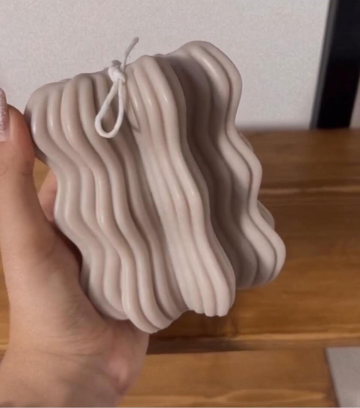 Dekoratif Lüks Açık Kahve 100 Soya Wax Tekli Mum Kokulu