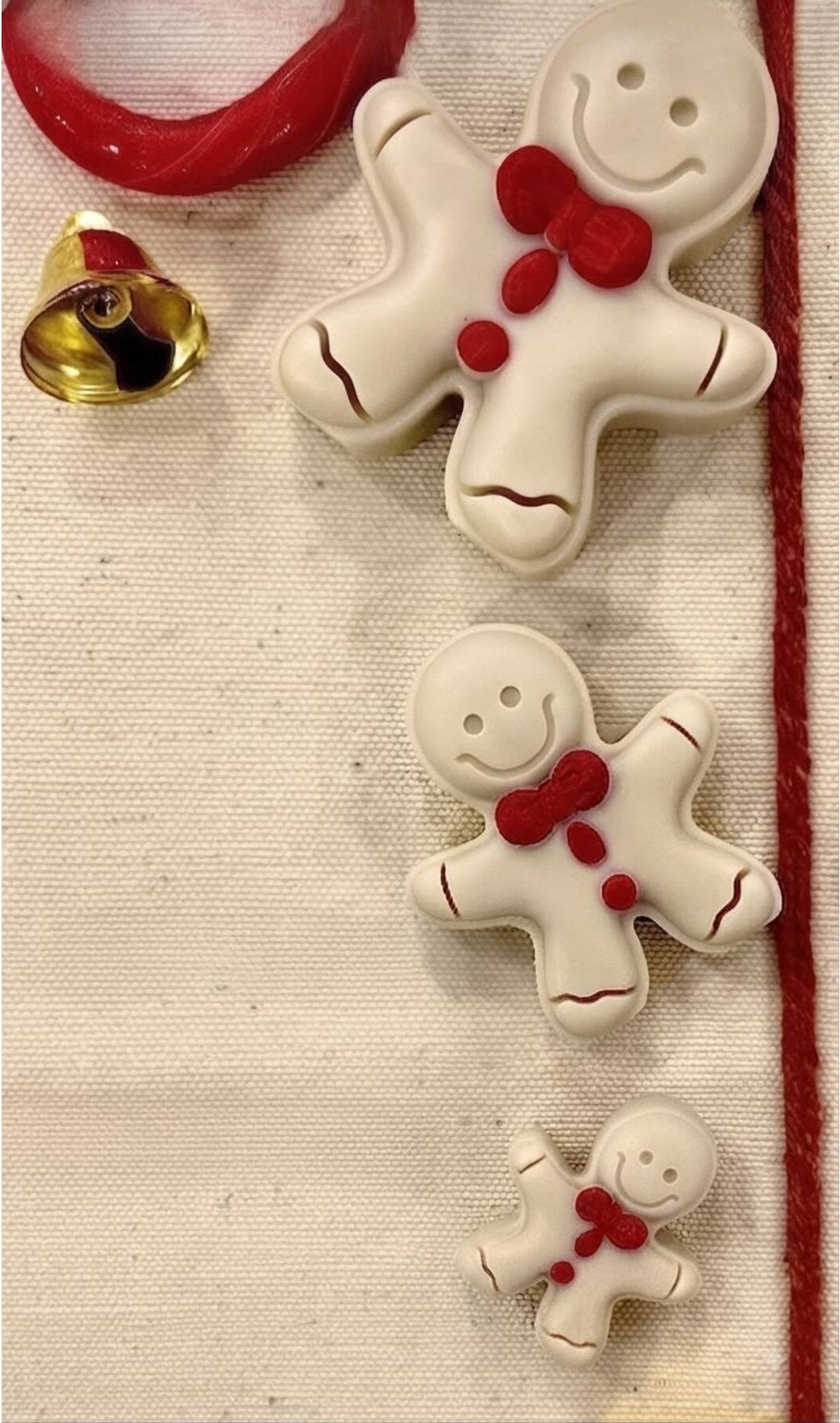 Dekoratif Mum Bisküvi Yılbaşı Desenli