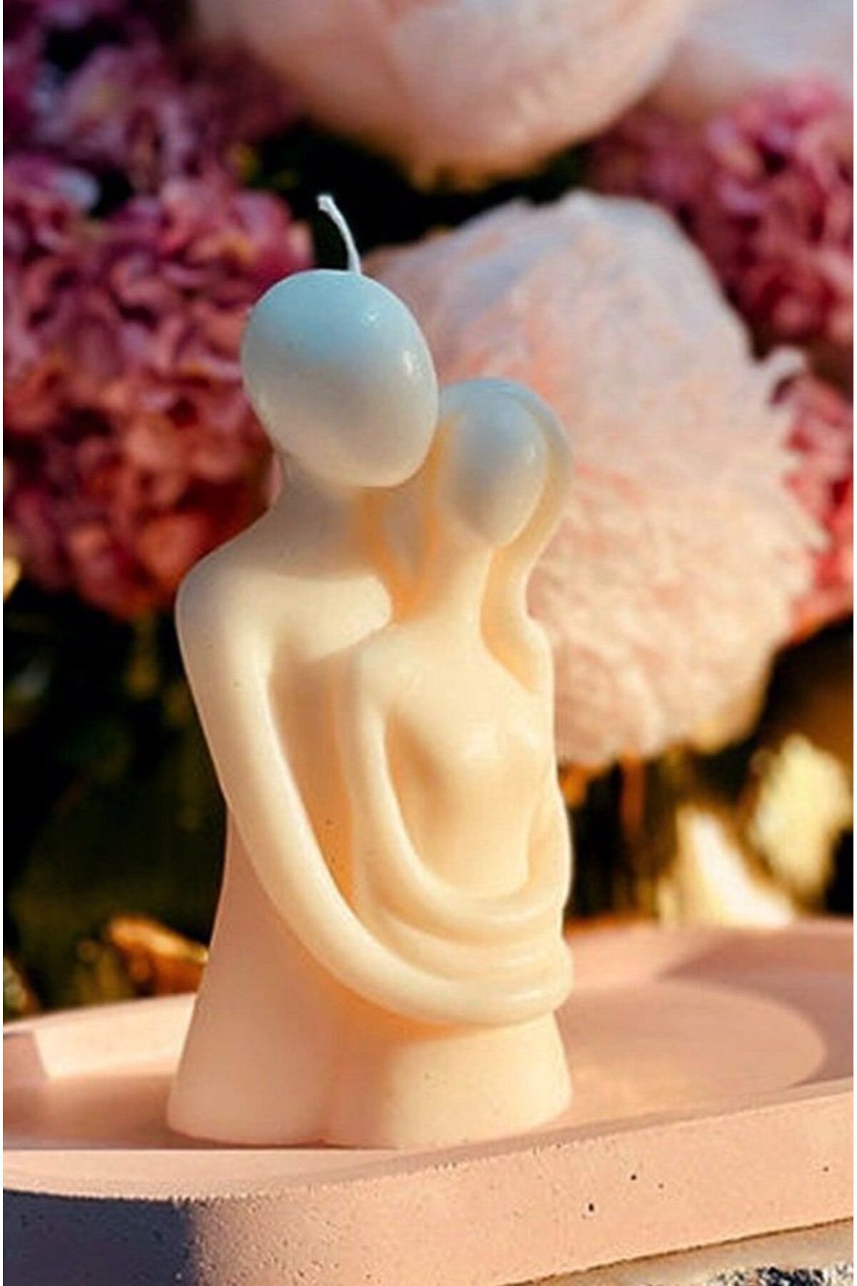 Dekoratif Mum Tekli 15x8 cm Kırık Beyaz – görsel 5
