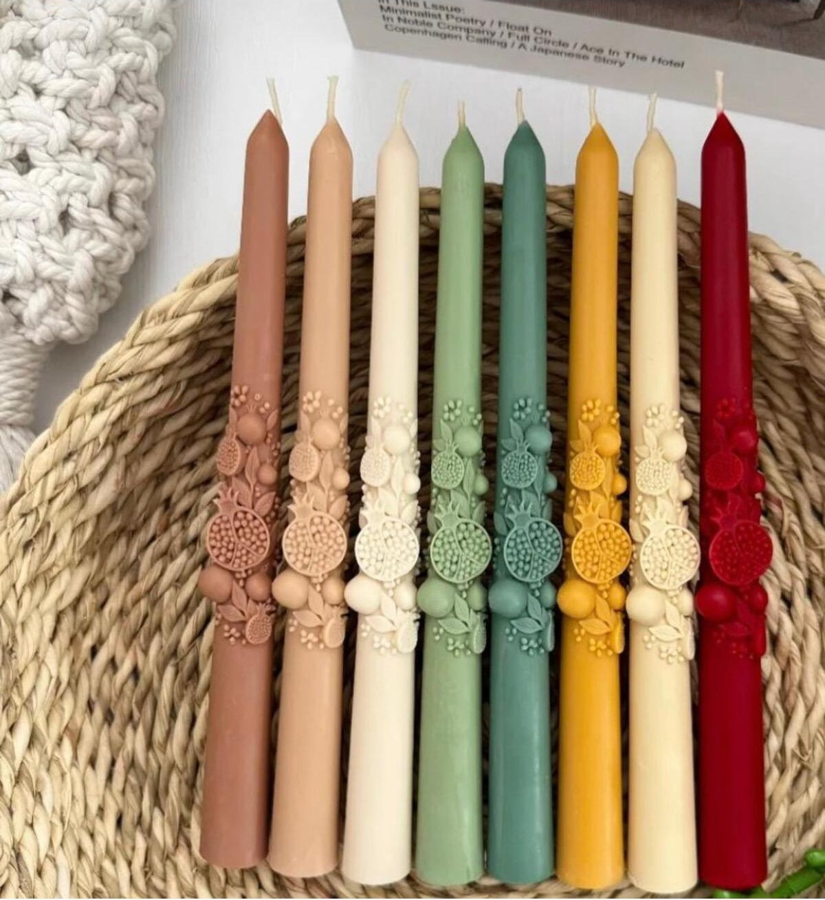 Dekoratif Şamdan Mumu 2'li Kırmızı
