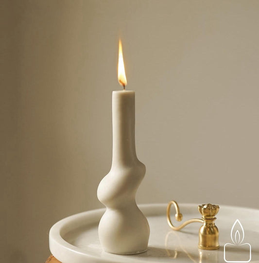 Dekoratif Mum Eğlim model Tekli ürün Kırık Beyaz Renk