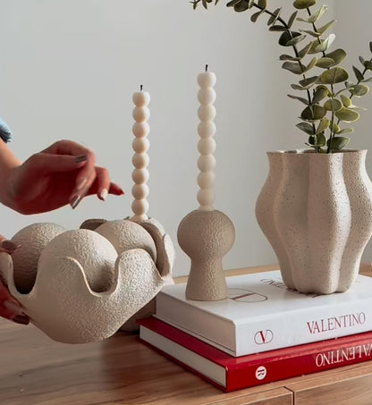 Dekoratif mum Şamdanlık Mum top model 2 kili