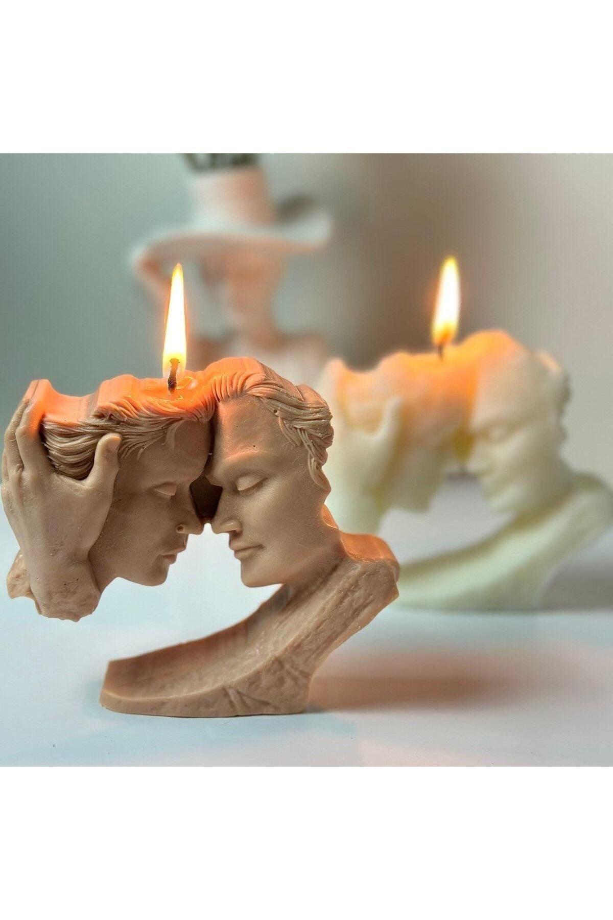 Sevgili model Romantik Temalı Kahve mum Soya Wax Tekli Mum Kokulu Dekoratif Doğal Mum Candle