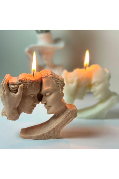 Sevgili model Romantik Temalı Kahve mum Soya Wax Tekli Mum Kokulu Dekoratif Doğal Mum Candle