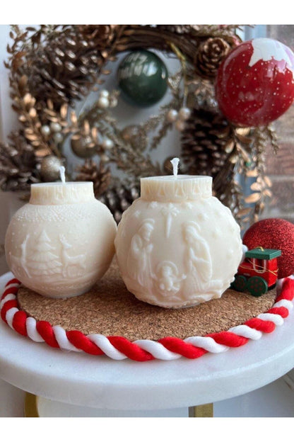 Yeni yıl krismas Chirismas noel baba yeniyıl mum Beyaz Renk %100 Soya Wax tekli Mum kokulu