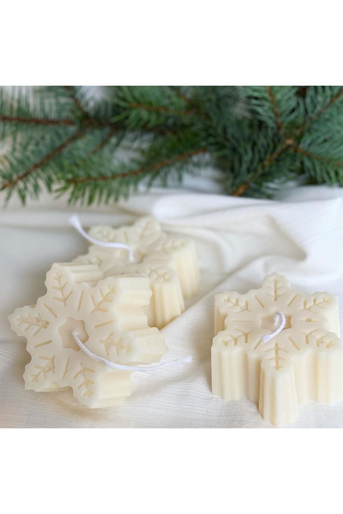 Kar tanesi Yeni yıl yılbaşı krismas yeniyıl mum %100 Soya Wax tekli Mum kokulu