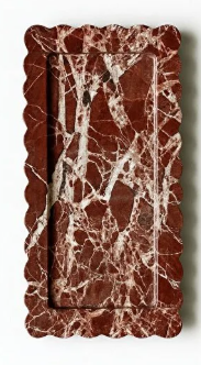 Vişne mermer tepsi - dekoratif tepsi