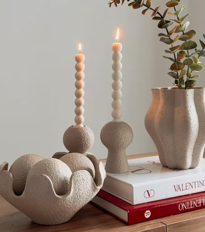 Dekoratif mum Şamdanlık Mum top model 2 kili