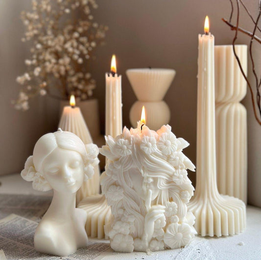 Dekoratif mum Lara +Silvana +Kadın Toplam 3 Parça