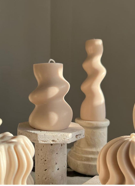 Dekoratif Mum Eğlim Mum 2 Kili Set