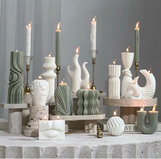 Dekoratif mum Koşe Set Toplam 17 Parça