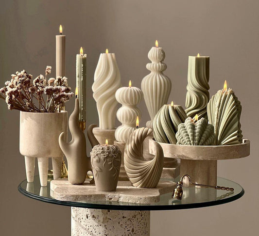 Dekoratif mum Koşe Set Toplam 12 Parça Mum