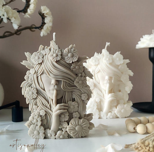 Dekoratif Mum Silvana model Gri Renk