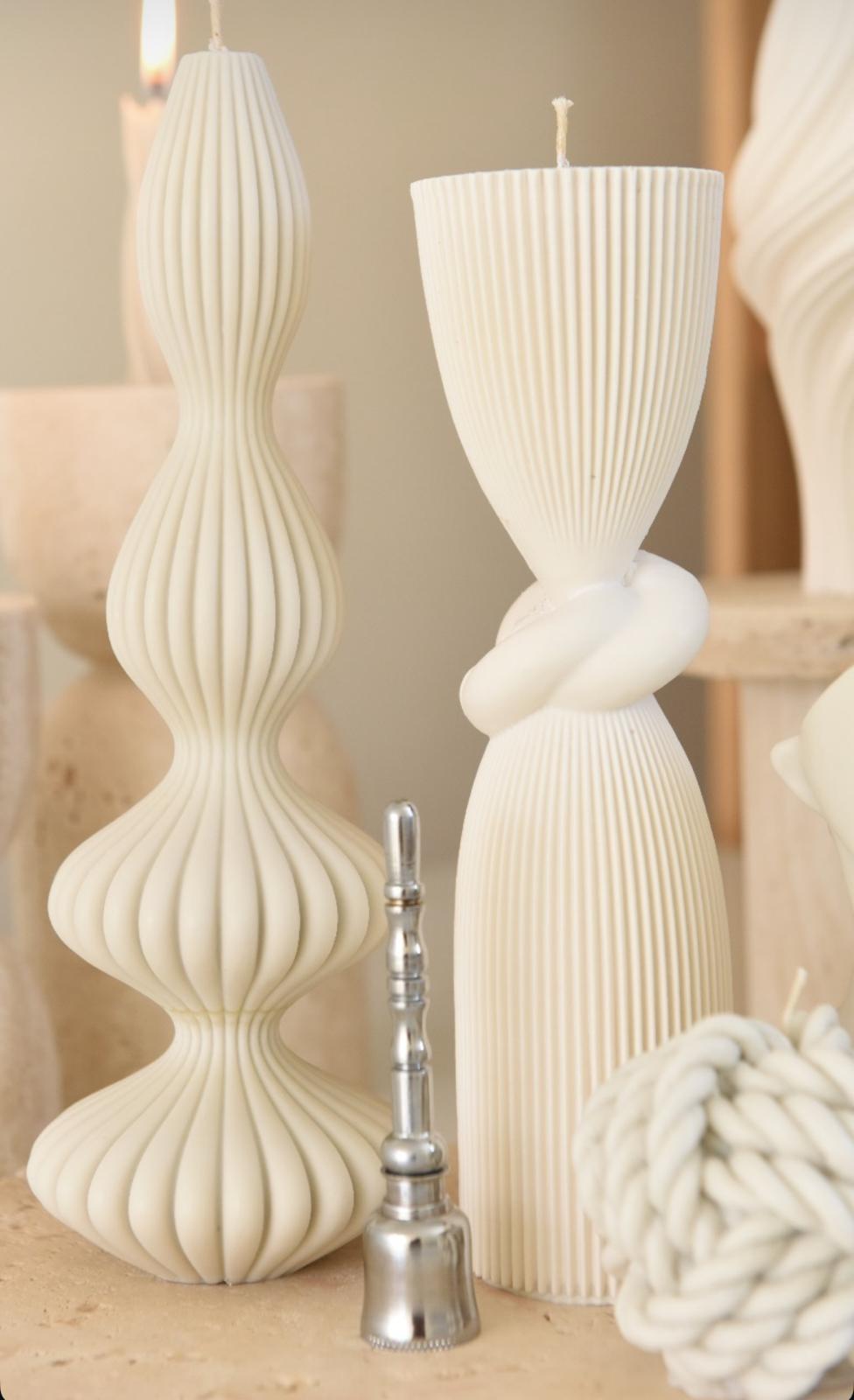 Dekoratif Mum Düyüm +Marako+Yun model Toplam 3 Parça