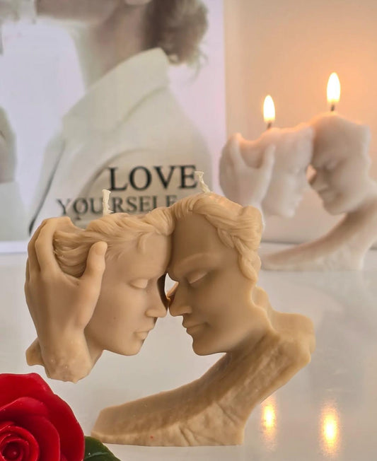 Dekoratif mum Sevgili model Romantik Temalı Ketan Renk