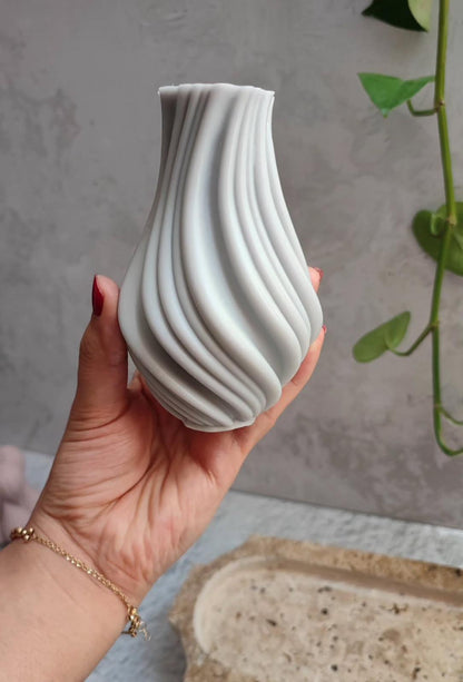 Vazo Beyaz Renk Dekoratif Mum