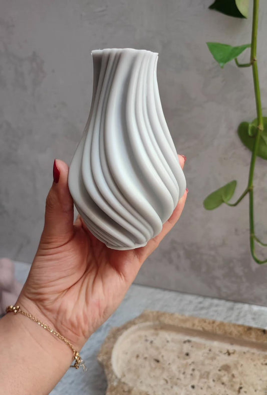 Vazo Beyaz Renk Dekoratif Mum