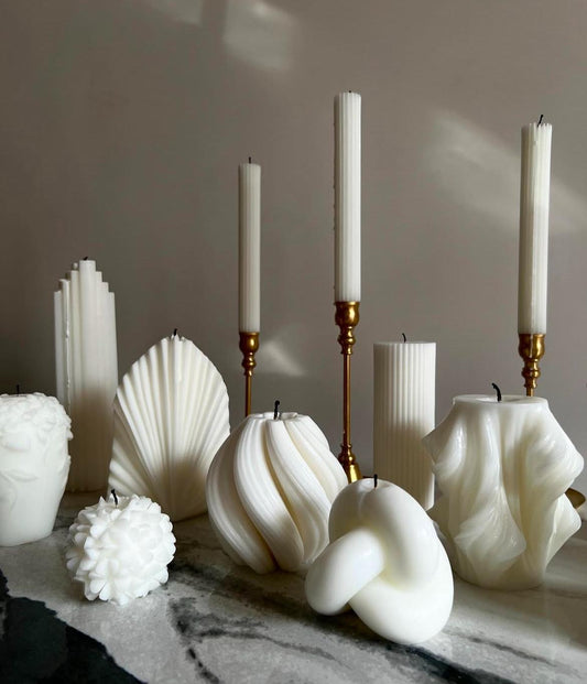 Dekoratif Mum Koşe Set 10 Parça