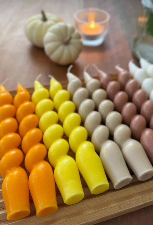 Dekoratif mum Burgu Mum Sarı Renk 2kili