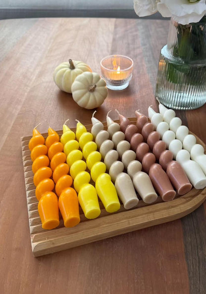 Dekoratif mum Burgu Mum Sarı Renk 2kili