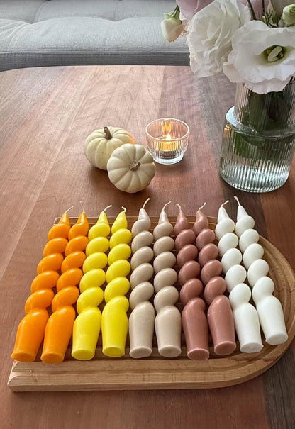 Dekoratif mum Burgu Mum Sarı Renk 2kili