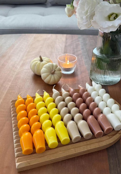 Dekoratif mum Burgu Mum turuncu Renk 2kili