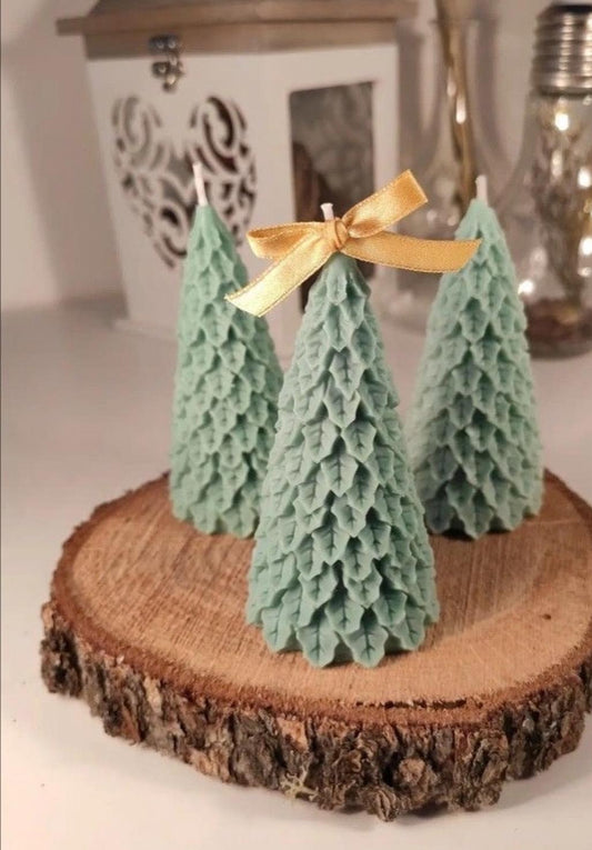 Dekoraitf Mum çam ağaç Yeşik Renk Tekli