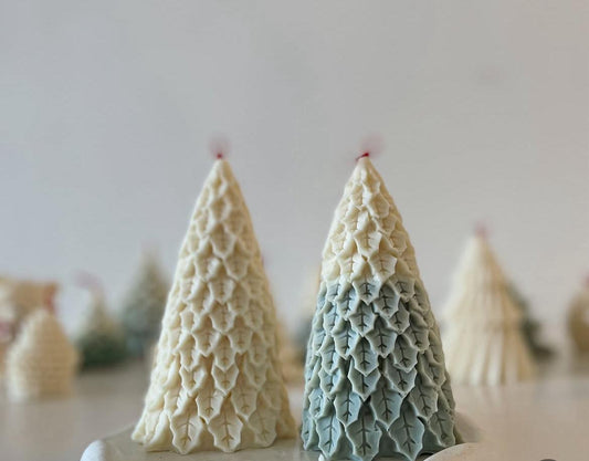 Dekoraitf Mum Çam ağaç Beyaz Yeşil Tekli ürün