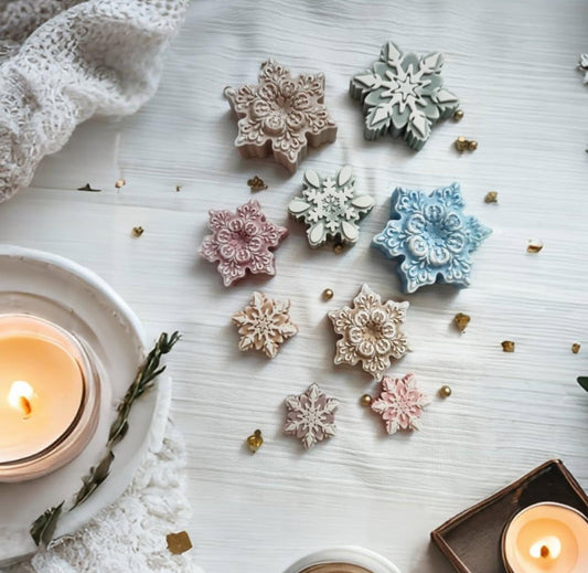 Dekoratif Mum Kar Tanesi 1 Adet Kırık Beyaz