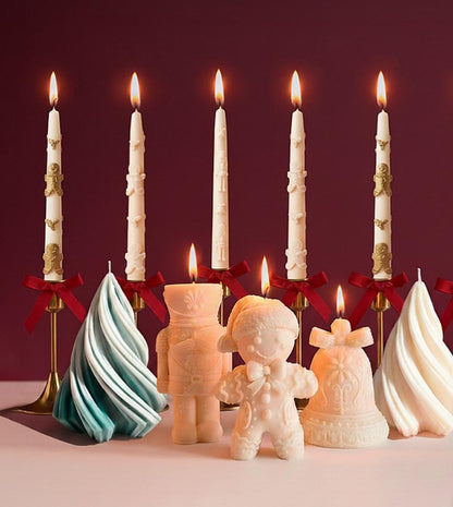 Çam Ağacı Yeni Yıl Christmas Yeni Yıl  Beyaz Yeşil Renk Dekoratif Mum Tekli ürün