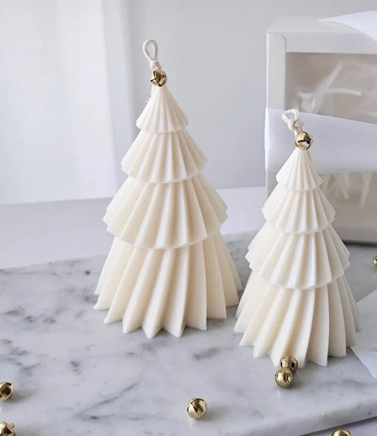 Dekoratif Mum Çam Ağaç Beyaz Renk Tekli Ürün