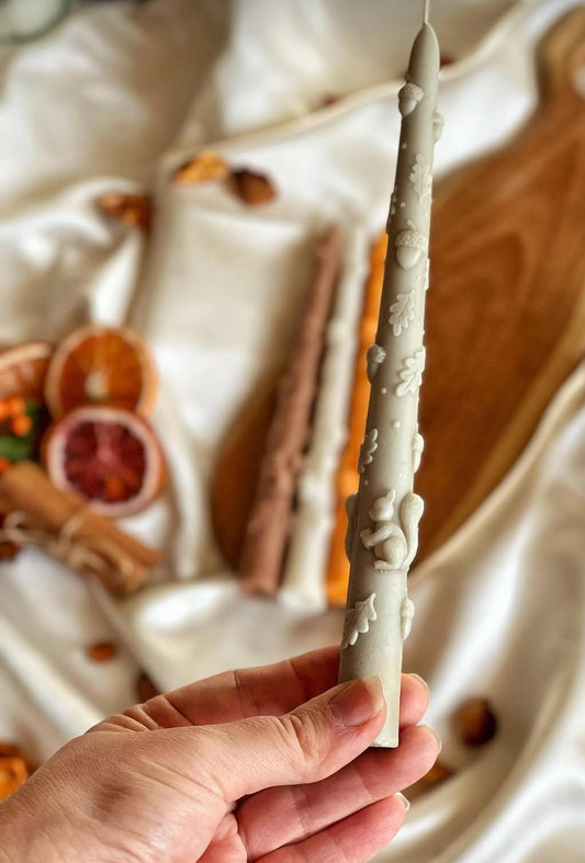 Dekoratif Mum Son Bahar Şamdan mum 2 Kili