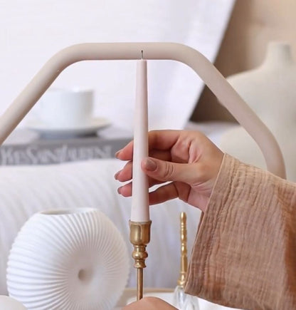 Dekoratif Mum Dekoratif Mum 25 Cm şamdanlık mum 2 adet +4 parça gül tolam 6 parça