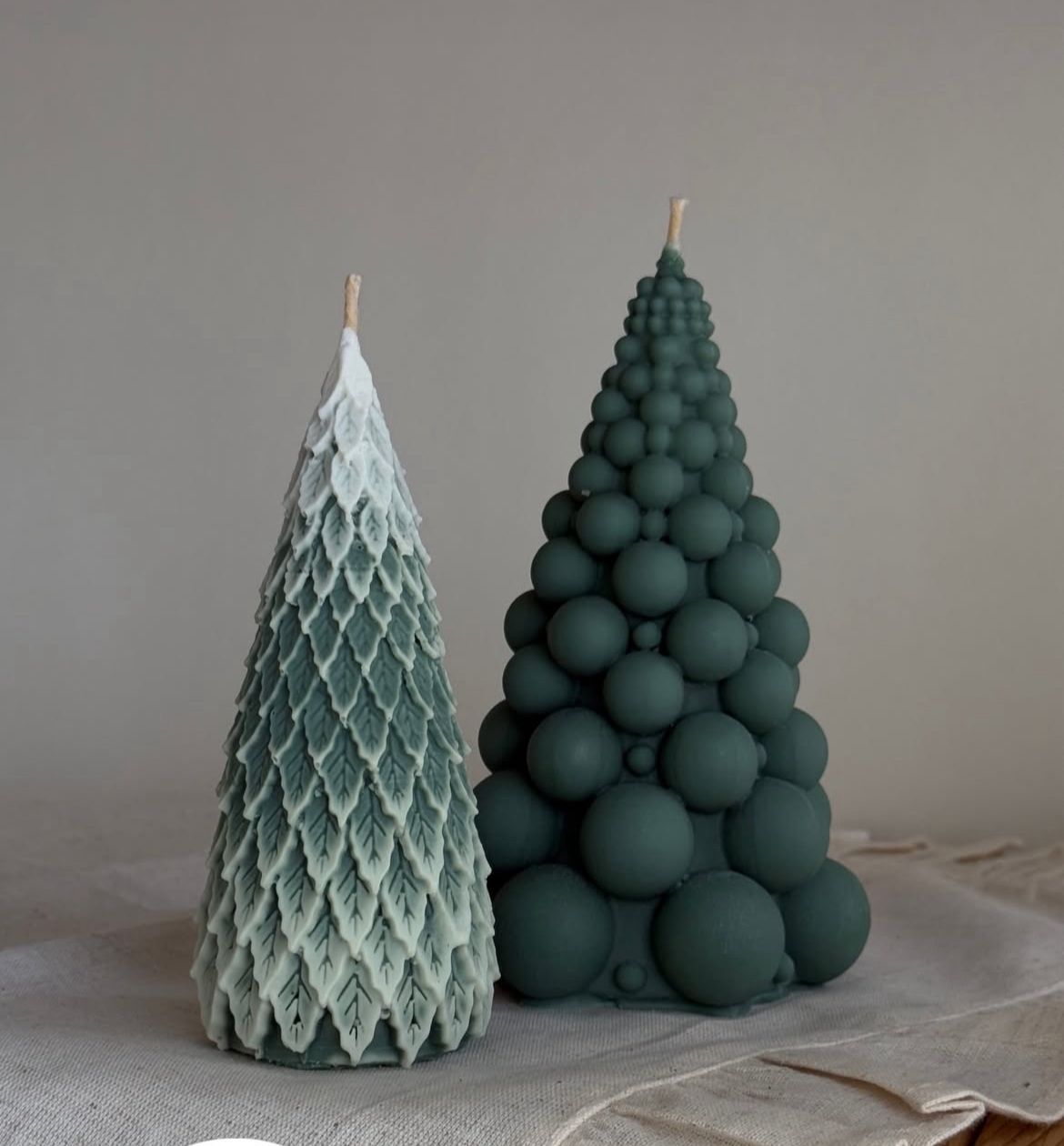 Dekoratif mum yeni Yıl Çam açağ 2 parça