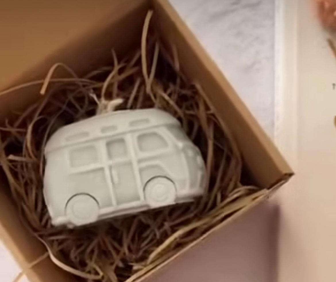 Dekoratif mum Araba Gri Renk