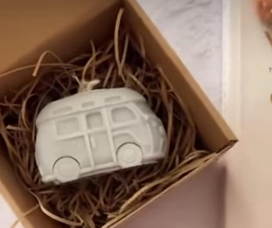 Dekoratif mum Araba Gri Renk