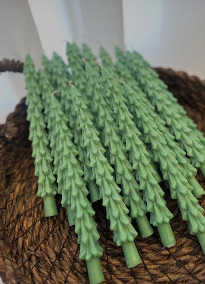 Dekoratif mum Çam Ağaç Şamdan Mum Yeşik Renk 2 Kili